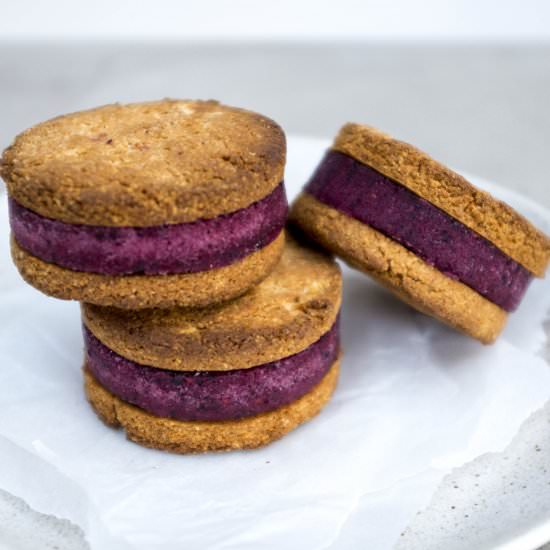 GF, DF, Vegan Ice Cream Sandwiches - Recipe photo by Kalemaryblog