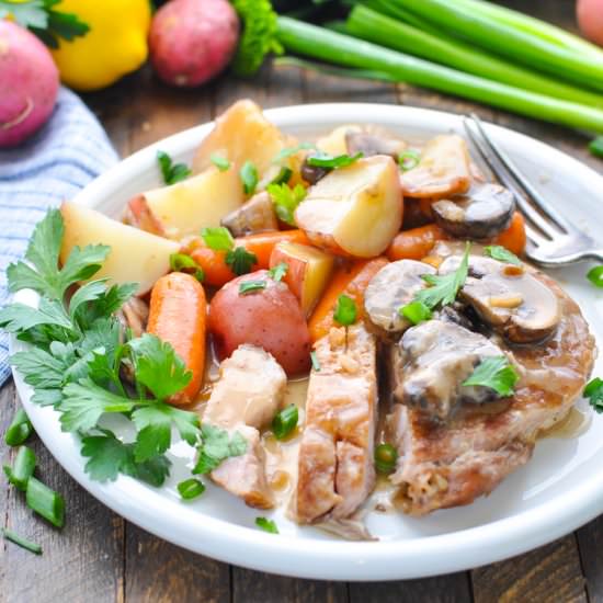 Slow Cooker Pork Chops & Vegetables - Recipe photo by The Seasoned Mom
