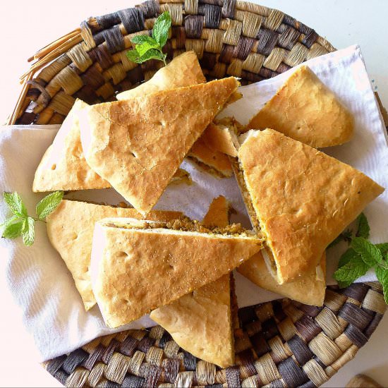 Berber Pizza with Spicy Chicken - Recipe photo by spainkitchen