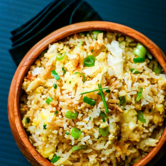 Easy Fried Rice Recipe with Eggs - Recipe photo by MunchkinTime