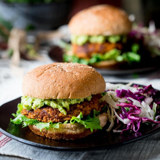 Southwest Bean Burgers - Recipe photo by healthy seasonal recipes