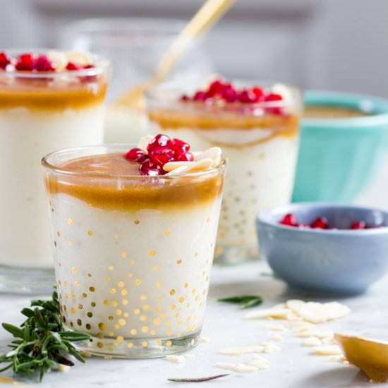 Malabi with Salted Rosemary Caramel - Recipe photo by WhatJewWannaEat