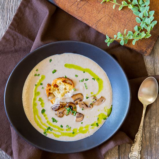 Hearty Mushroom Bisque - Recipe photo by muttandchops