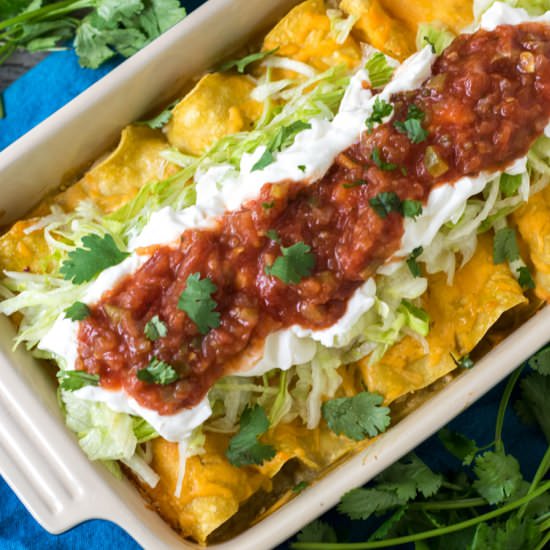 Sour Cream Chicken Enchiladas - Recipe photo by thehungrywaitress