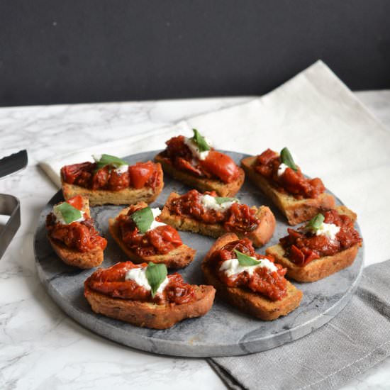 Tomato Bruschetta - Recipe photo by Hannah Bond