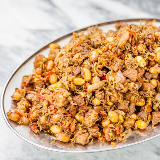SPICY ANCHOVIES WITH TEMPE AND NUTS - Recipe photo by oliviacooksinholland