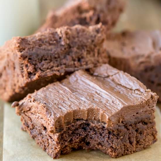 Frosted Fudge Brownies - Recipe photo by ihearteating