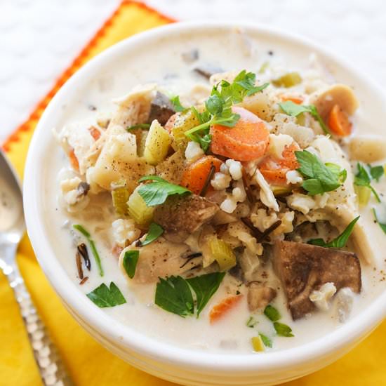 Slow Cooker Chicken Wild Rice Soup - Recipe photo by pipandebby