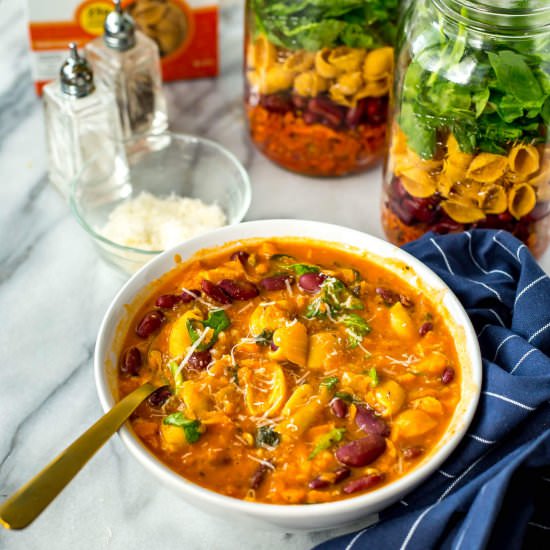 Minestrone Soup Jars - Recipe photo by thegirlonbloor
