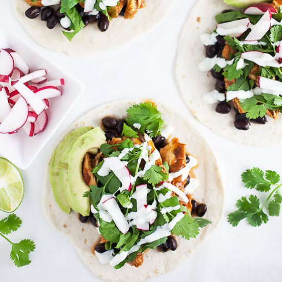 Skillet Chipotle Chicken Tacos - Recipe photo by therusticfoodie