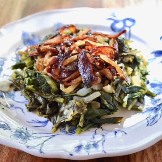 Sautéed Dandelion Greens - Recipe photo by measuringcupsoptional