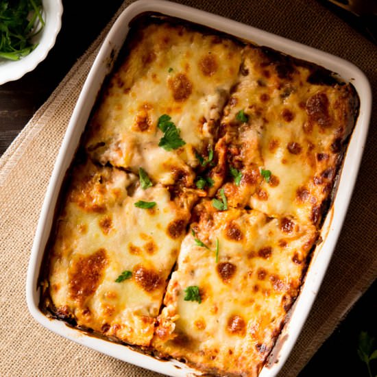 Lentil Ragu Lasagne - Recipe photo by Inside the rustic kitchen