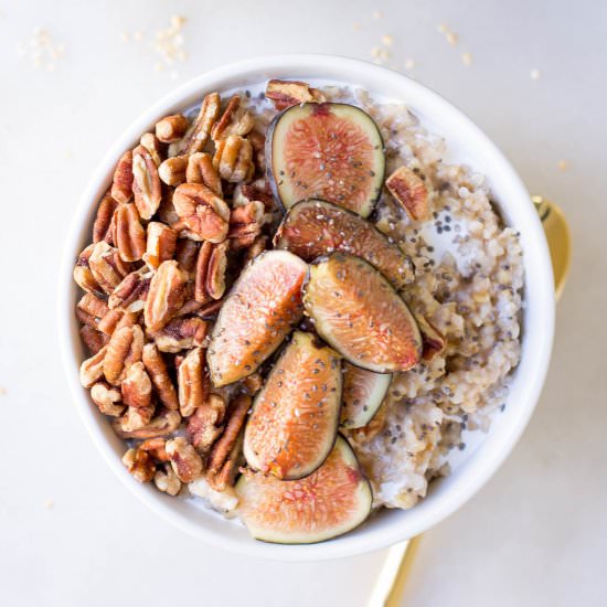 Easy Overnight Steel-Cut Oatmeal - Recipe photo by ohsheswooned