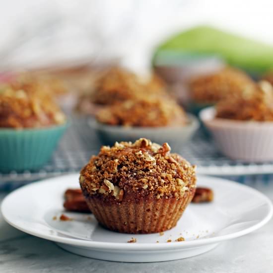 Cinnamon Pecan Applesauce Muffins - Recipe photo by Yay For Food