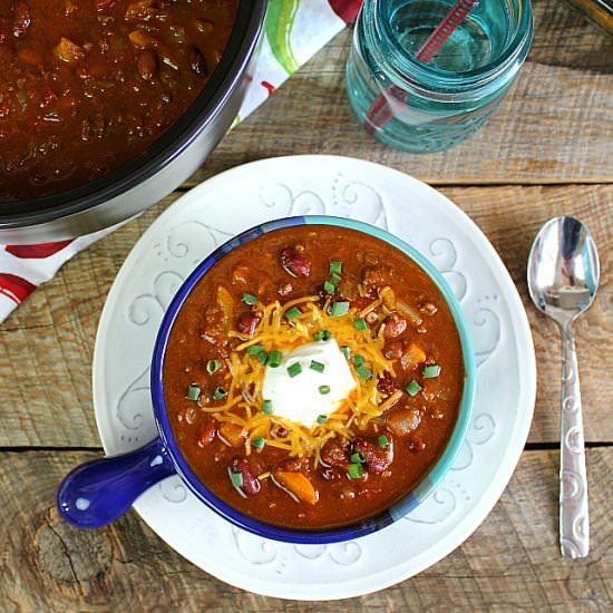 Clean Eating Pumpkin Chili - Recipe photo by happihomemade