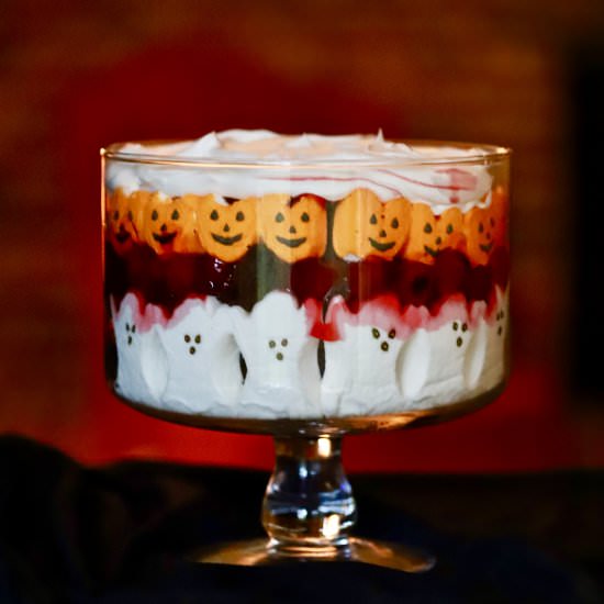 Easy Halloween Black Forest Trifle - Recipe photo by Grits and Pinecones