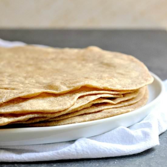 Homemade Whole Wheat Tortillas - Recipe photo by PinchandSwirl