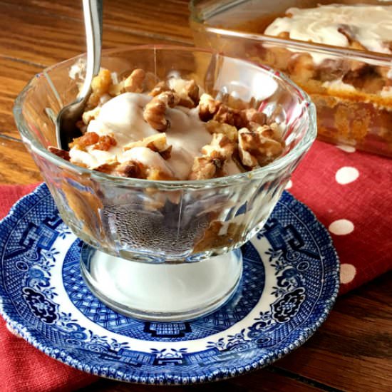 Pumpkin Bread Pudding - Recipe photo by simplyfoodies
