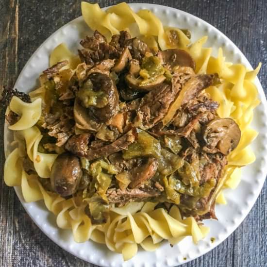 Cheese Steak Pot Roast - Recipe photo by MyLifeCookbook