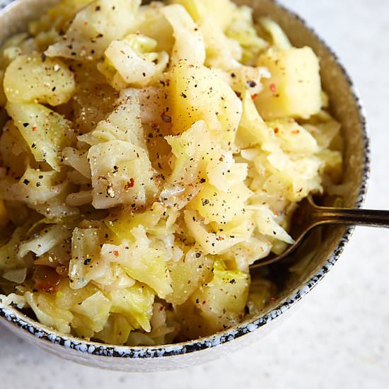 5-Ingredient Smothered Cabbage - Recipe photo by cravingtasty
