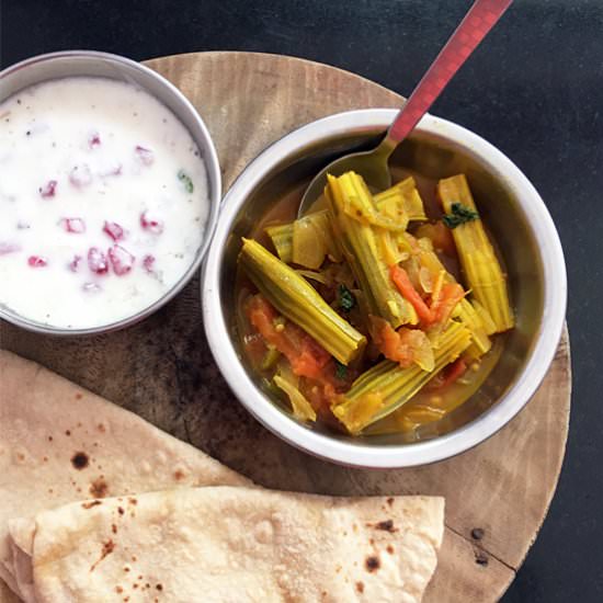 Moringa Pod Curry with Carom Seeds - Recipe photo by steamingpot