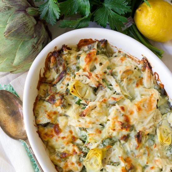 Spinach Artichoke Chicken Casserole - Recipe photo by recipestonourish