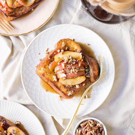 Spiced Apple Pecan French Toast - Recipe photo by ohsheswooned