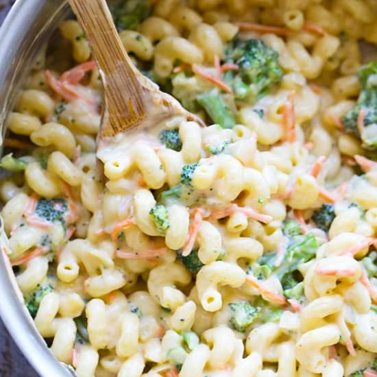 Broccoli Cheddar Mac - Recipe photo by cookingforkeeps