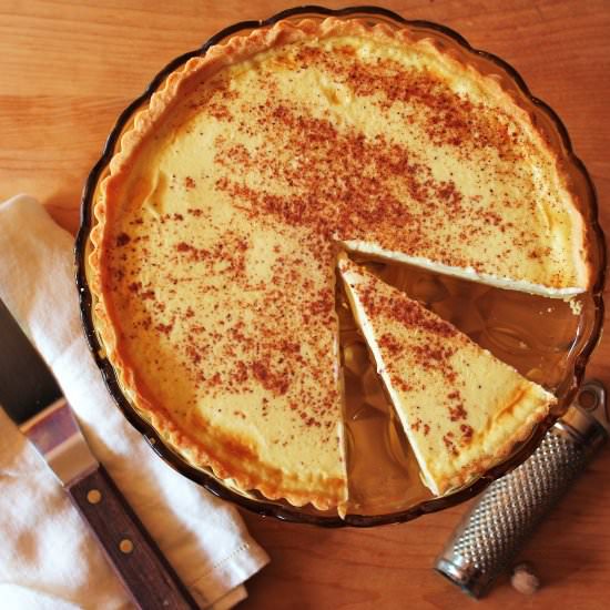 British Egg Custard Tart - Recipe photo by TwoBitTart