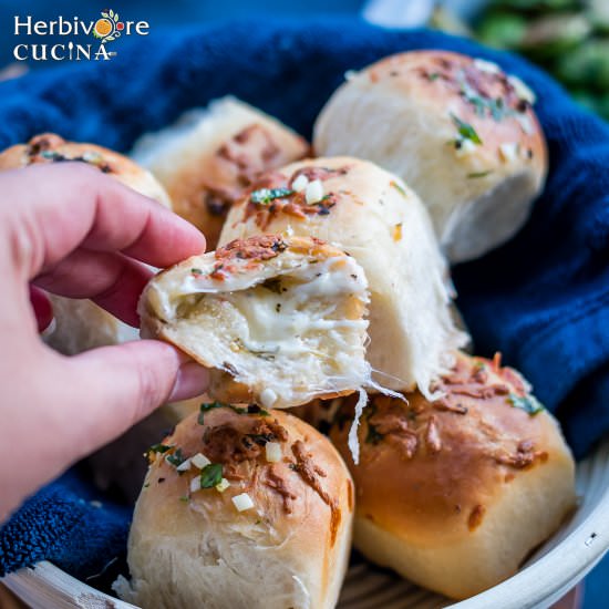 Garlic Cheese Bread Bombs - Recipe photo by Herbivore Cucina