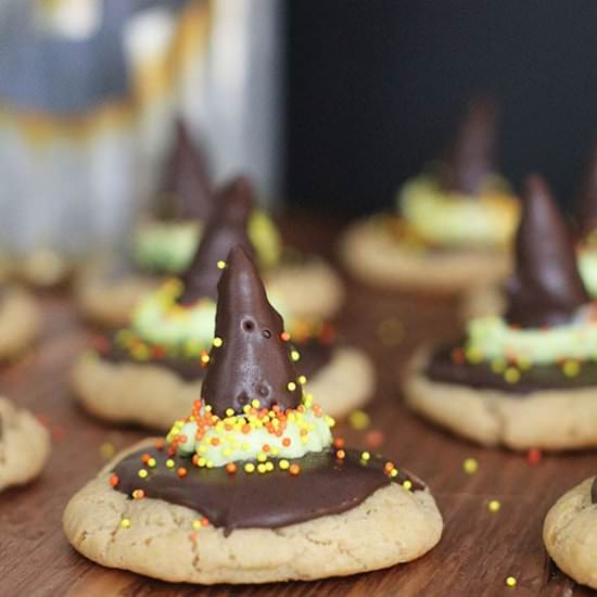 Witch Hat Peanut Butter Cookies - Recipe photo by suebeehomemaker
