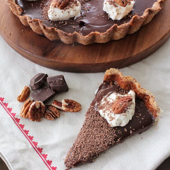 Dark Chocolate Pecan Tart - Recipe photo by PicNic_NZ