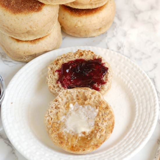 Four Grain English Muffins - Recipe photo by eileen.baking-sense