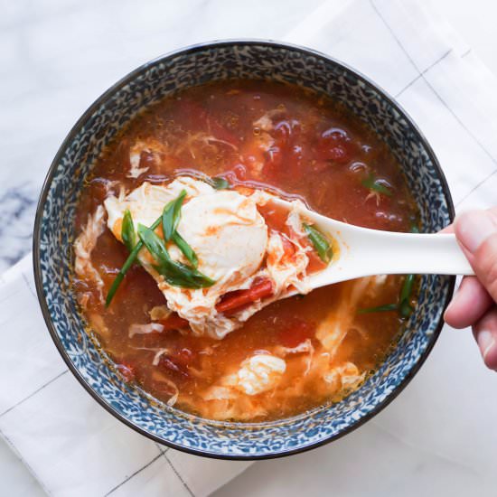 Tomato Egg Drop Soup - Recipe photo by EatChoFood