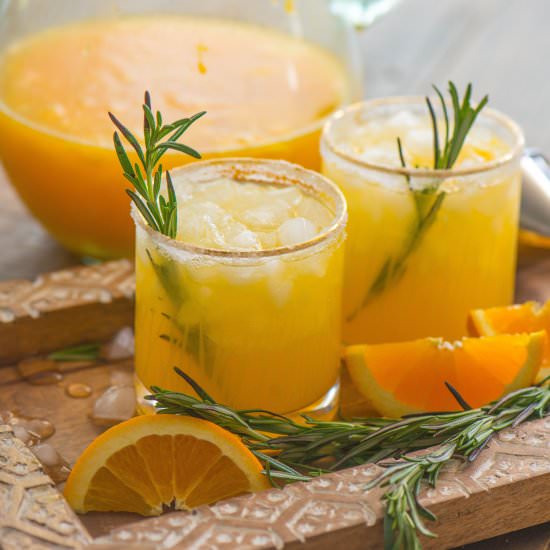 Rosemary Infused Orange Margarita - Recipe photo by NibblesNFeasts