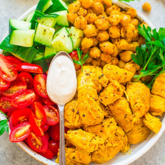 Easy Chicken Shawarma Salad Bowls - Recipe photo by Averie