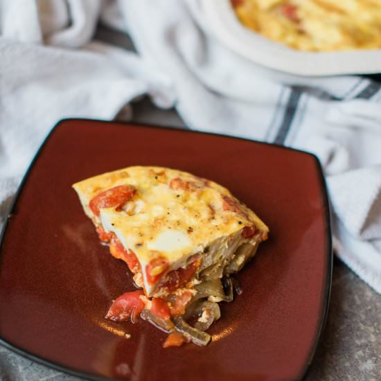 Goat Cheese Egg Casserole - Recipe photo by herheartandtable