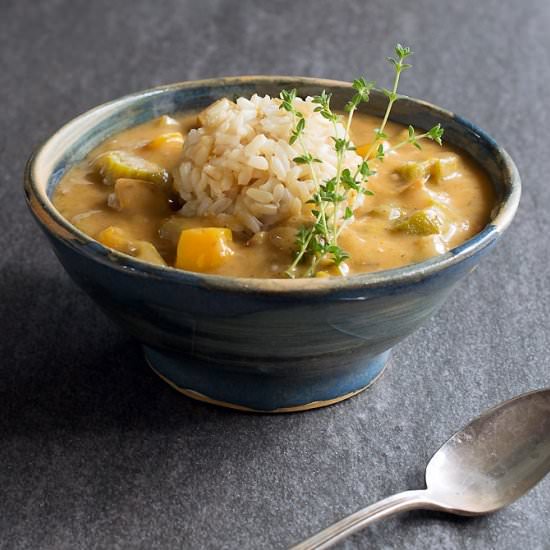 Vegan Butternut Squash Okra Gumbo - Recipe photo by geekypoet