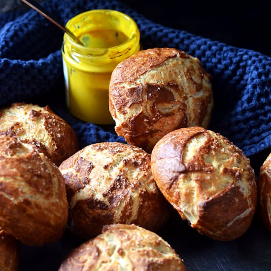 Pretzel Buns - Recipe photo by thehungryherbivores