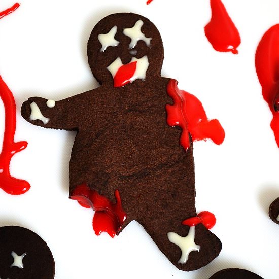 Zombie Chocolate Shortbread Cookies - Recipe photo by lightscamerabake