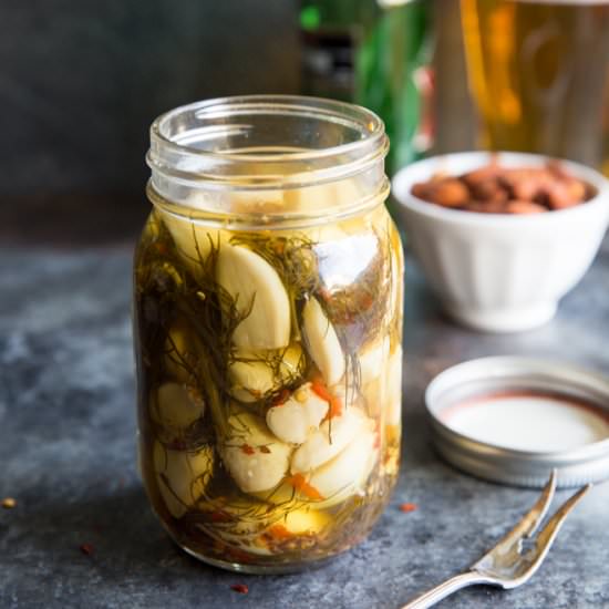 Pickled Garlic - Recipe photo by culinaryhill