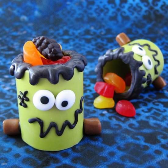 Frankenstein Candy Cups - Recipe photo by Hungry Happenings
