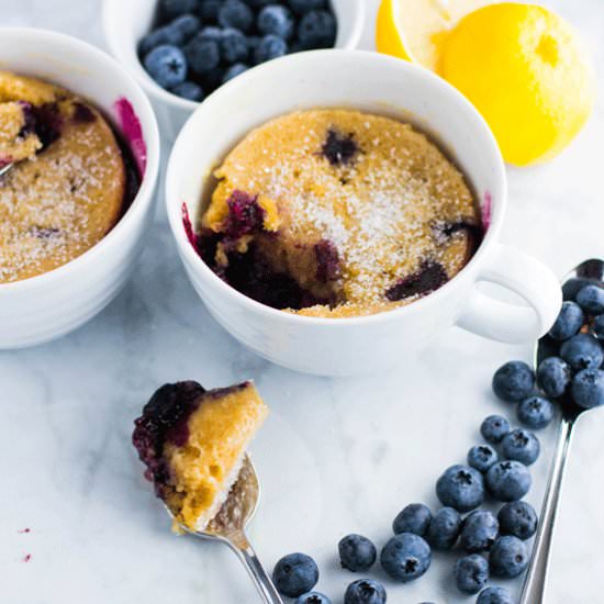 Blueberry Lemon Muffin in a Mug - Recipe photo by LancFoodieGirl