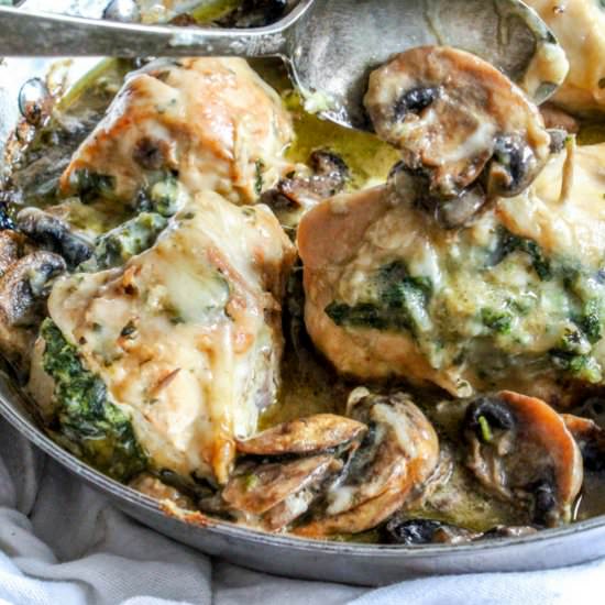 Cheesy Chicken & Mushroom Marsala - Recipe photo by percolatekitchen