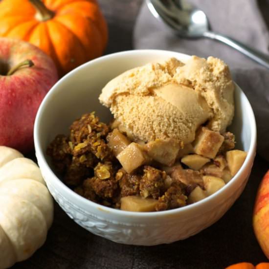 Healthy Pumpkin Apple Crisp - Recipe photo by turniptheoven