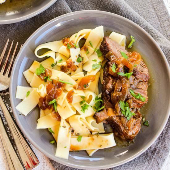 Beer Braised Pot Roast - Recipe photo by lisasdinnertimedish
