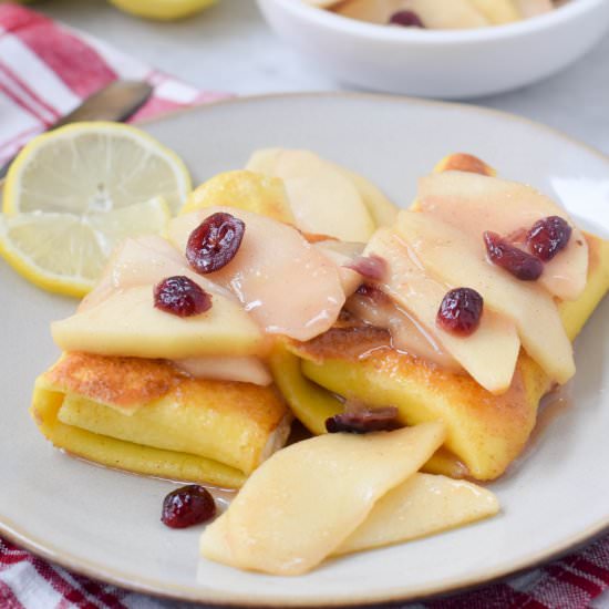 Apple Cranberry Blintzes - Recipe photo by westoftheloop