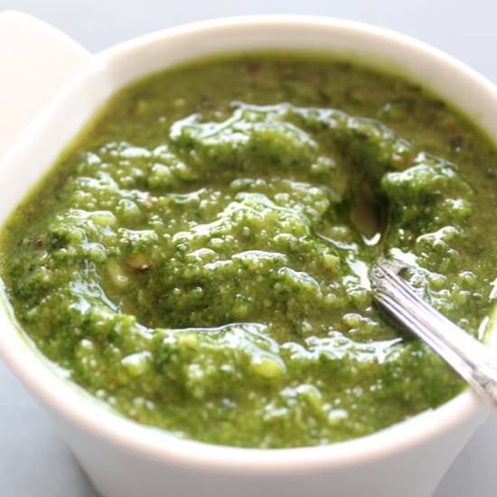 Simple Homemade Fresh Basil Pesto - Recipe photo by berry sweet life