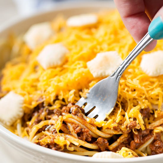 Copycat Skyline Cincinnati Chili - Recipe photo by The Chunky Chef
