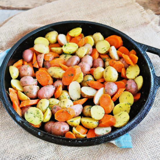 Dill Carrots and New Potatoes - Recipe photo by Plateofplants